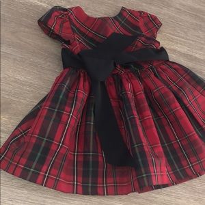 Ralph Lauren Red Multi Infant Tartan Plaid Dress & Bloomer